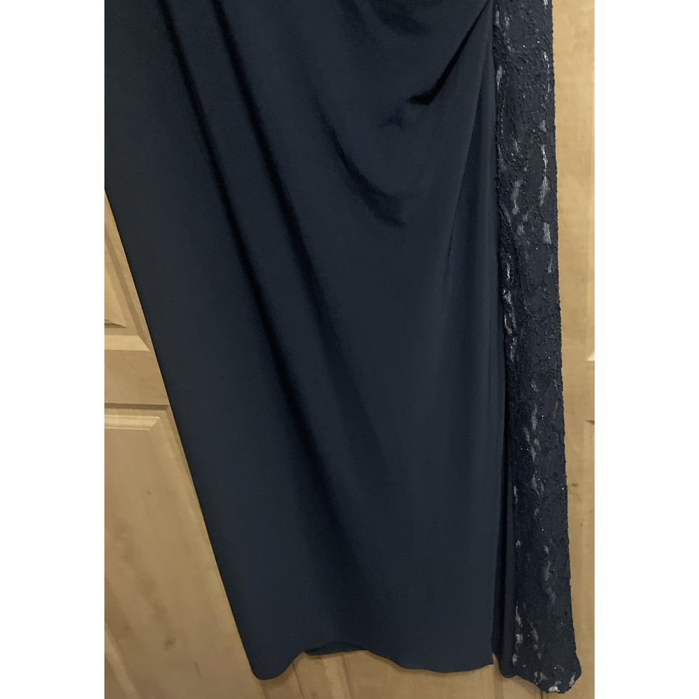 R&M Richards Black Stretch Formal Evening Dress Sz 20W - Picture 2 of 7